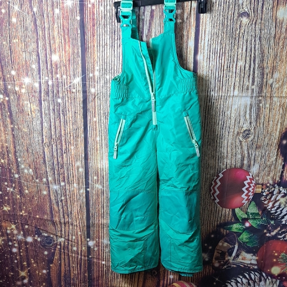 Champion girls Snow Bibs Size xs 4-6 has gaiters ,pockets looks new  #4085  (V) - Picture 1 of 6